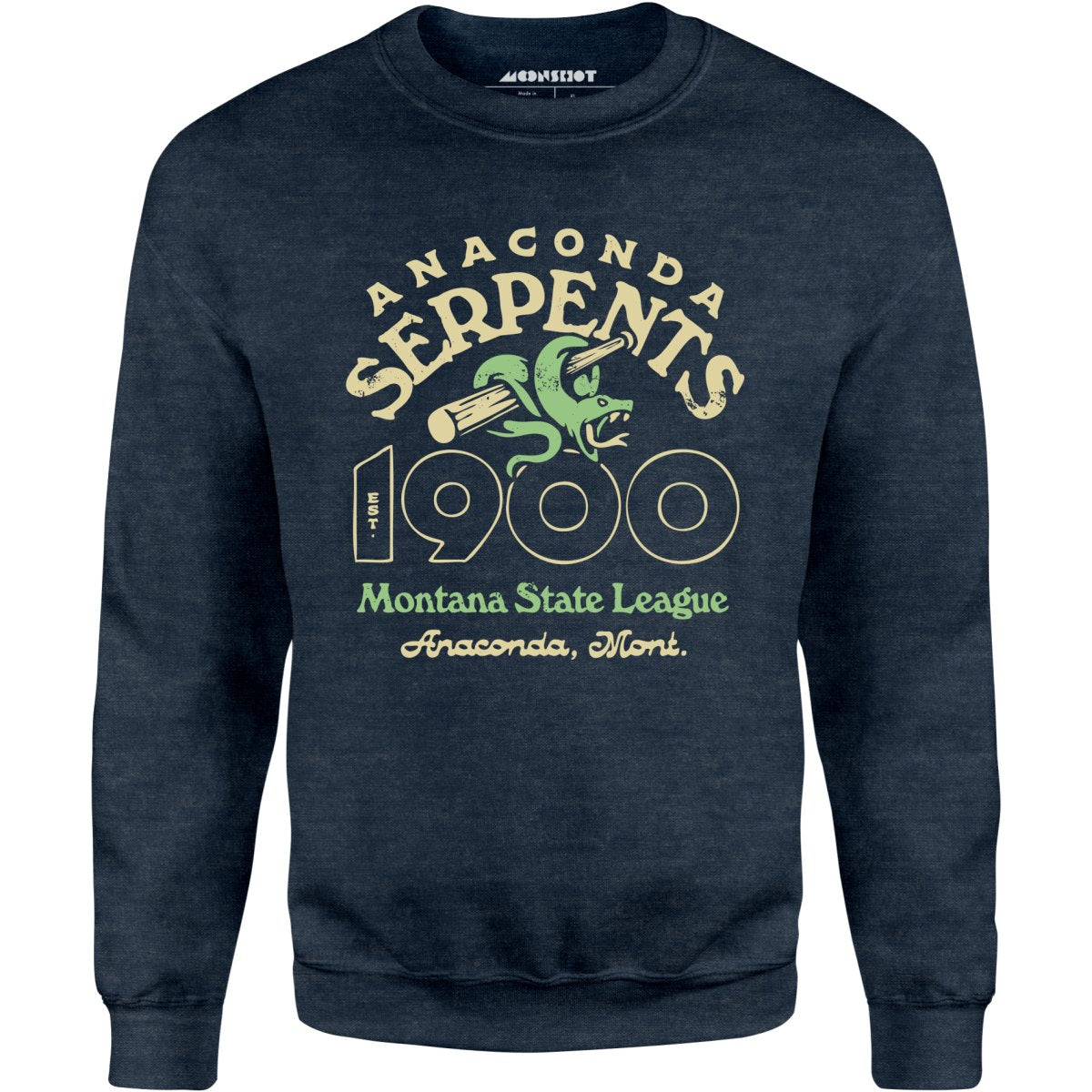 Anaconda Serpents - Montana - Vintage Defunct Baseball Teams - Unisex Sweatshirt