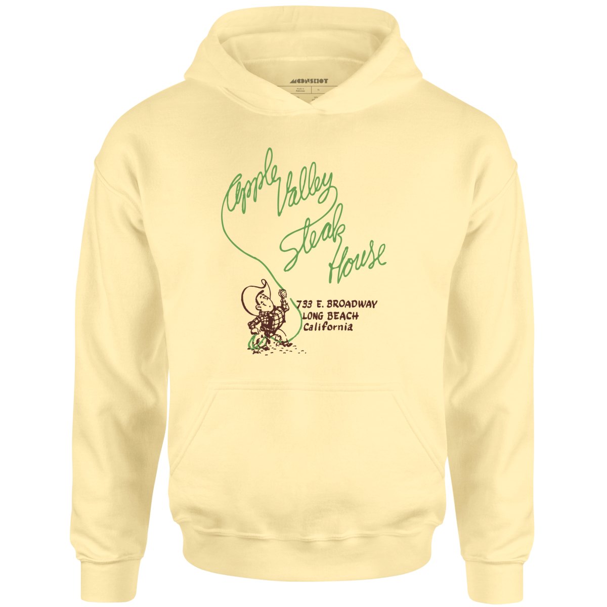 Apple Valley Steak House - Long Beach, CA - Vintage Restaurant - Unisex Hoodie