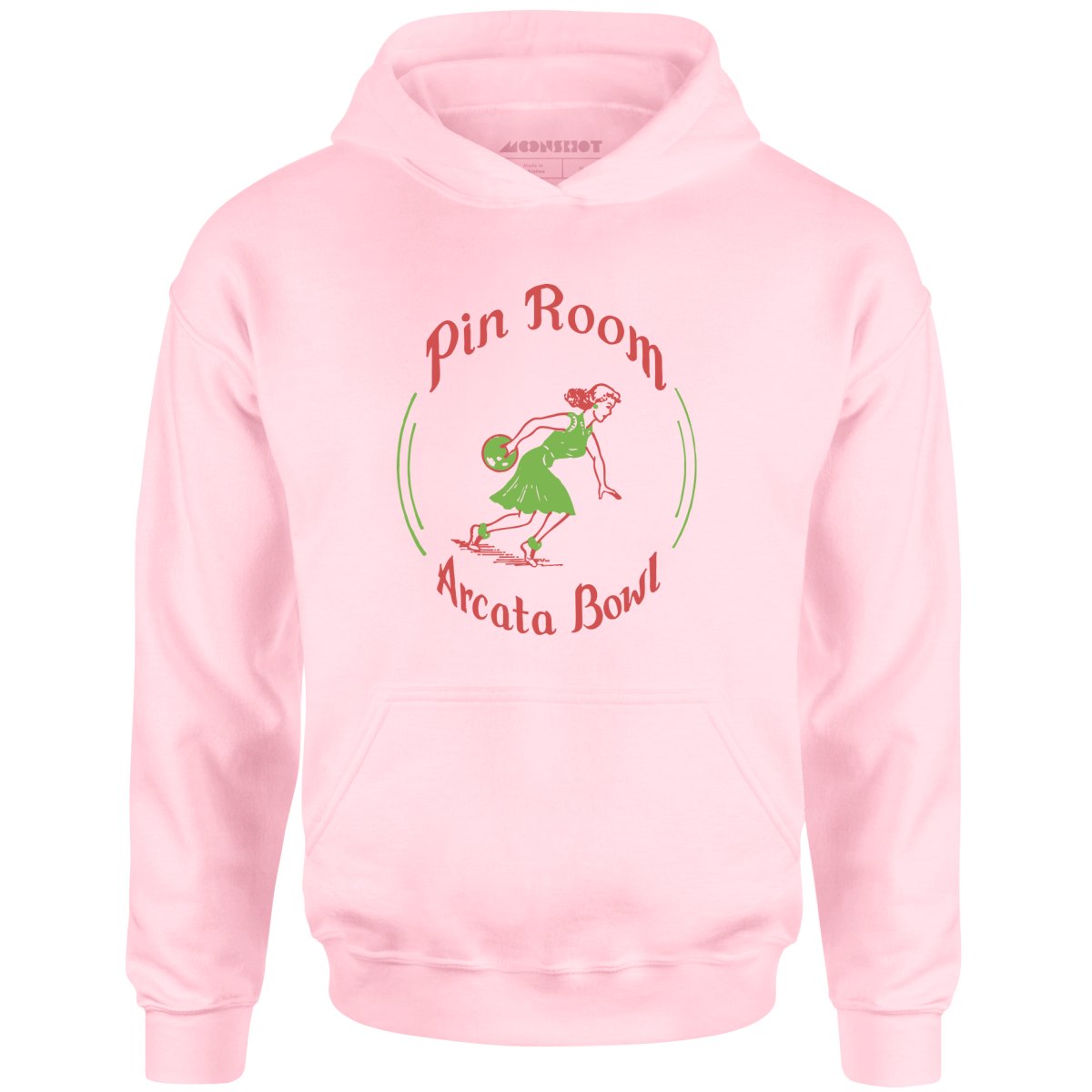 Arcata Bowl Pin Room - Arcata, CA - Vintage Bowling Alley - Unisex Hoodie