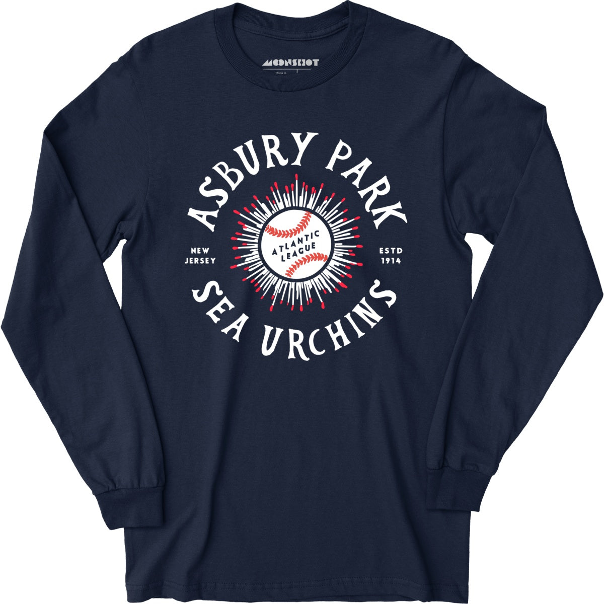 Asbury Park Sea Urchins - New Jersey - Vintage Defunct Baseball Teams - Long Sleeve T-Shirt