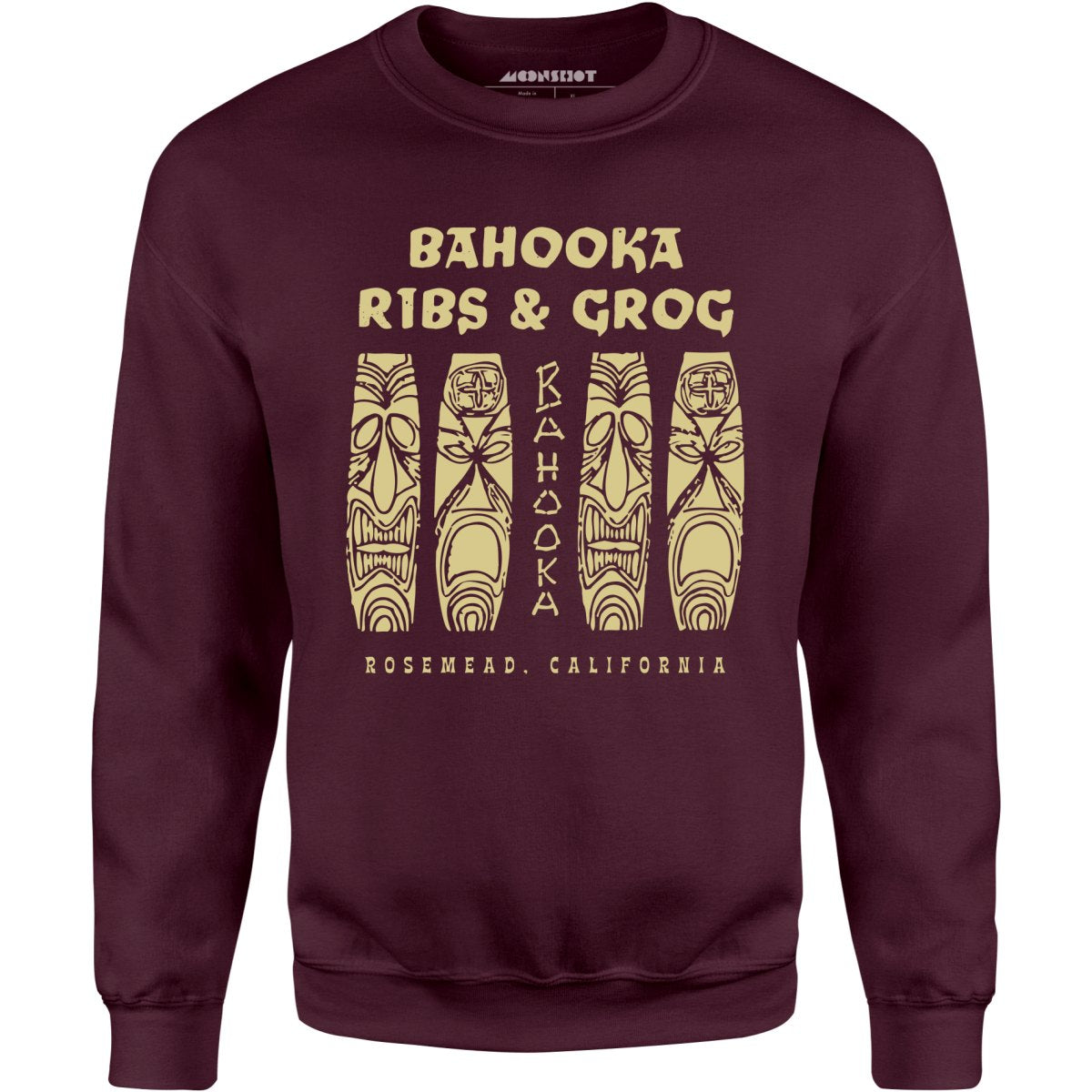 Bahooka Ribs & Grog - Rosemead, CA - Vintage Tiki Bar - Unisex Sweatshirt