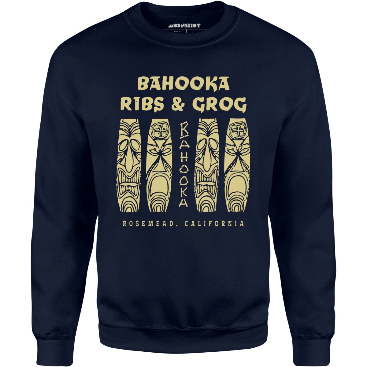Bahooka Ribs & Grog - Rosemead, CA - Vintage Tiki Bar - Unisex Sweatshirt