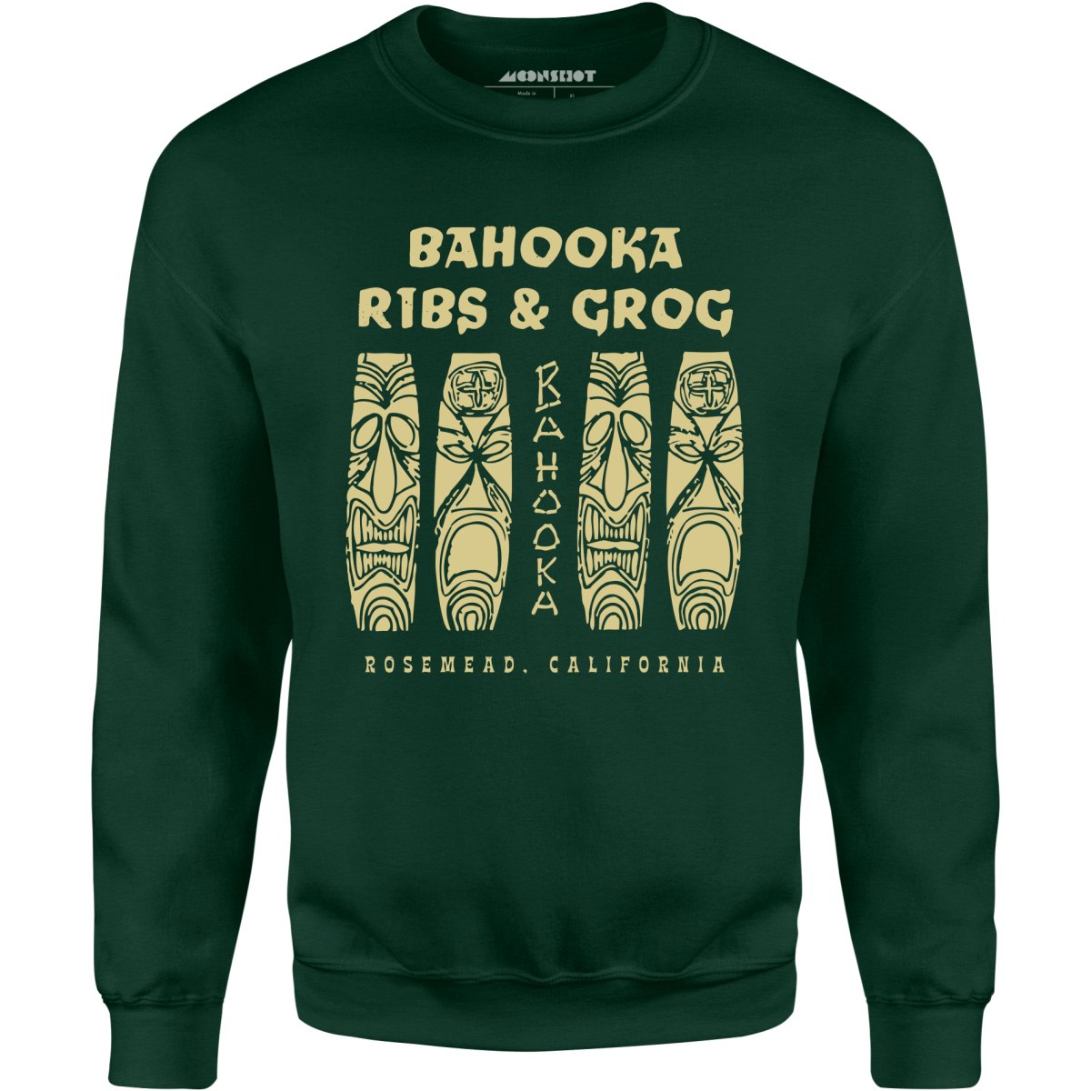 Bahooka Ribs & Grog - Rosemead, CA - Vintage Tiki Bar - Unisex Sweatshirt