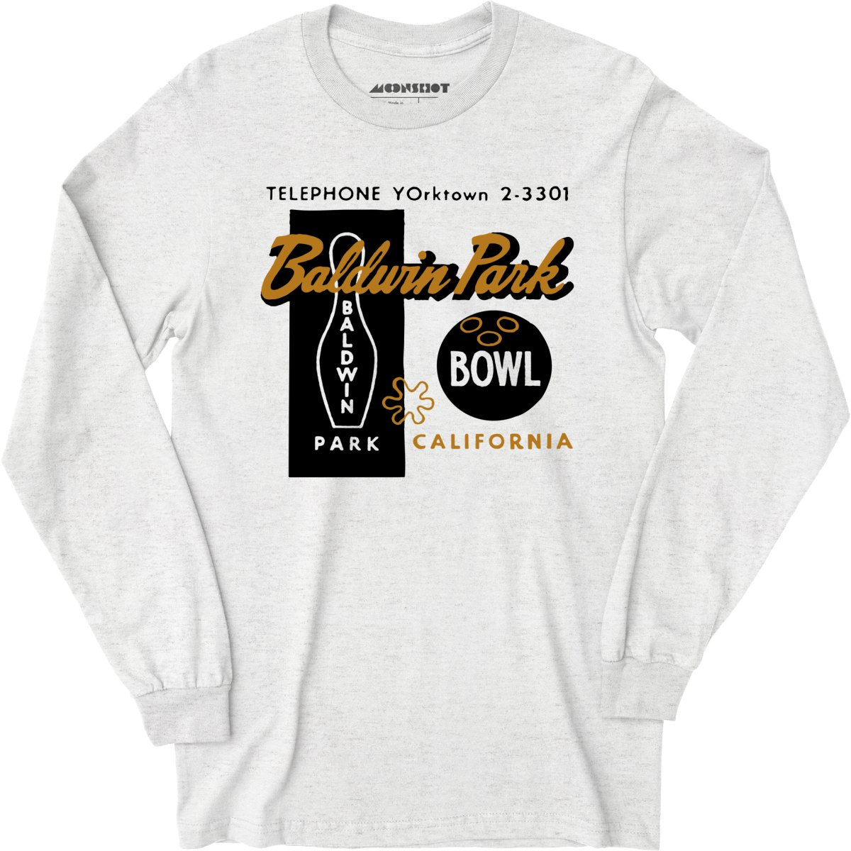 Baldwin Park Bowl - Baldwin Park, CA - Vintage Bowling Alley - Long Sleeve T-Shirt
