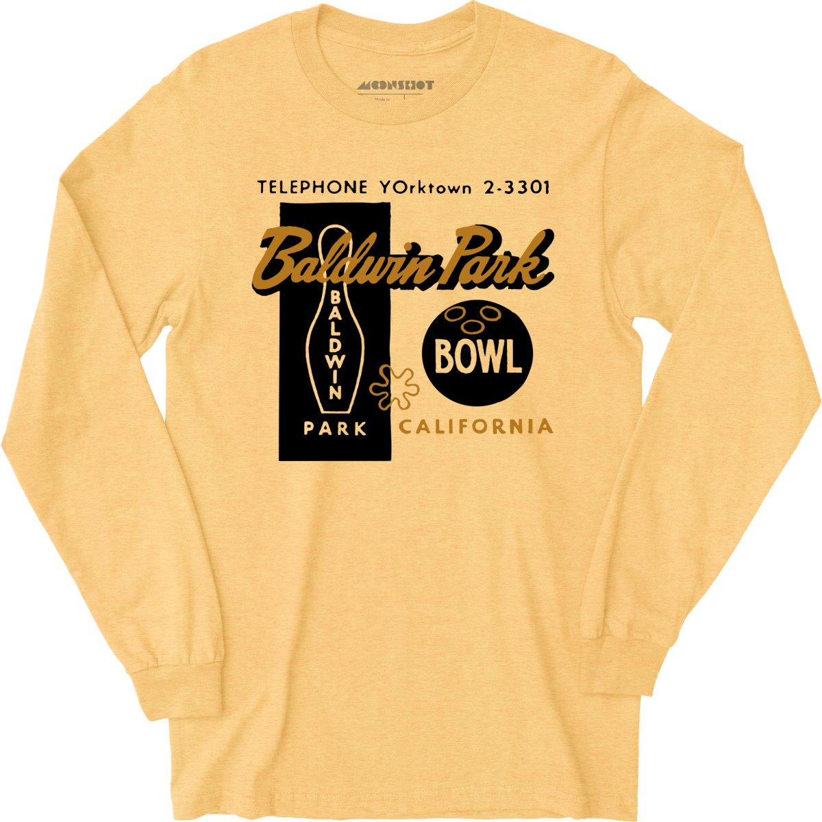 Baldwin Park Bowl - Baldwin Park, CA - Vintage Bowling Alley - Long Sleeve T-Shirt