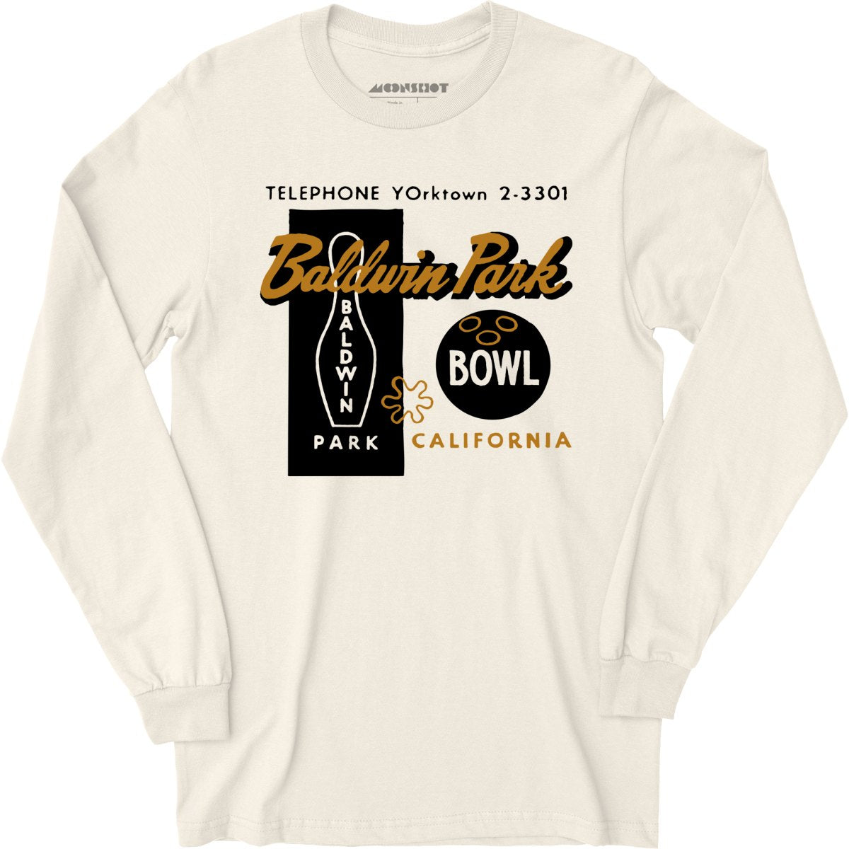 Baldwin Park Bowl - Baldwin Park, CA - Vintage Bowling Alley - Long Sleeve T-Shirt
