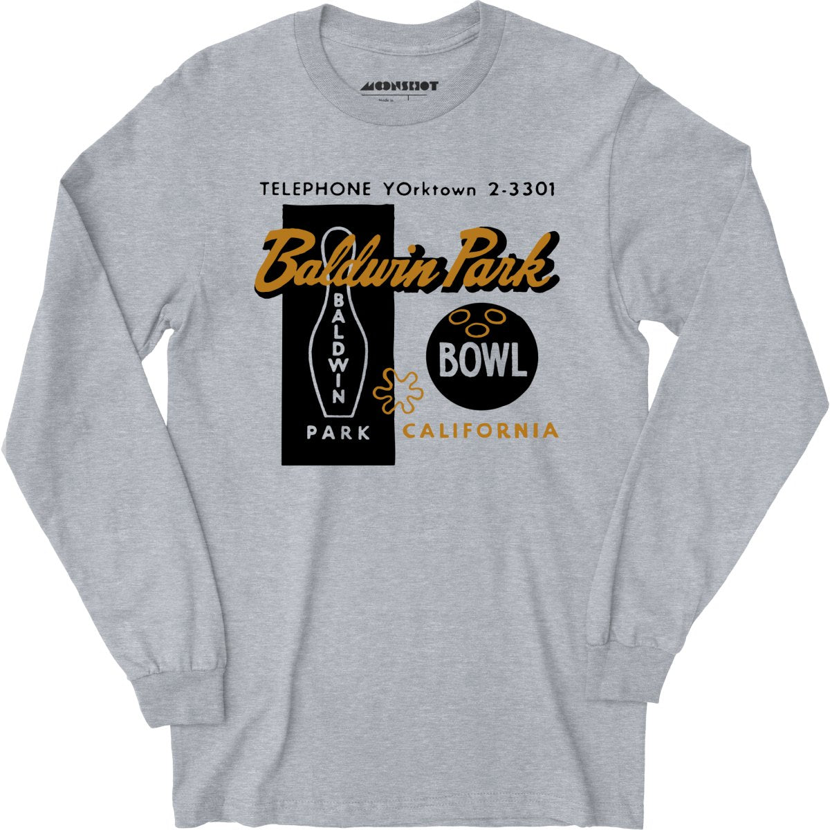 Baldwin Park Bowl - Baldwin Park, CA - Vintage Bowling Alley - Long Sleeve T-Shirt