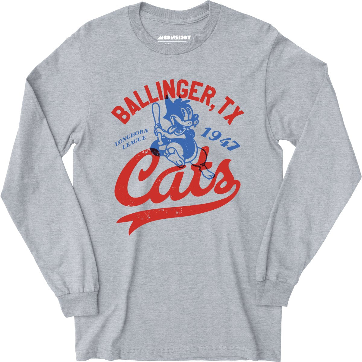 Ballinger Cats - Texas - Vintage Defunct Baseball Teams - Long Sleeve T-Shirt