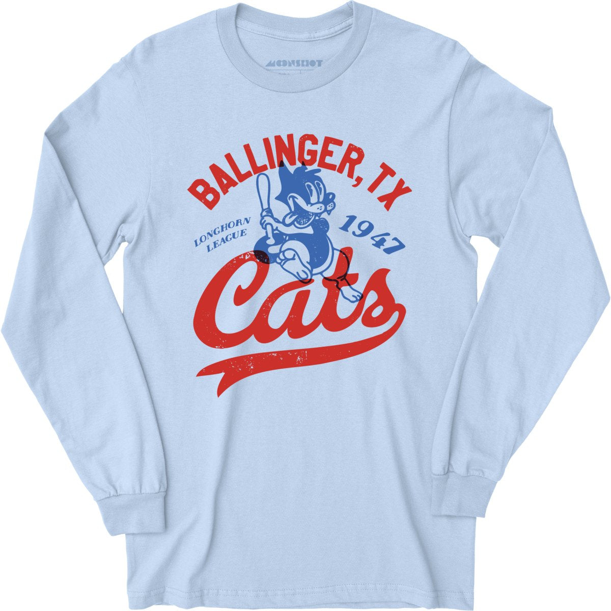 Ballinger Cats - Texas - Vintage Defunct Baseball Teams - Long Sleeve T-Shirt