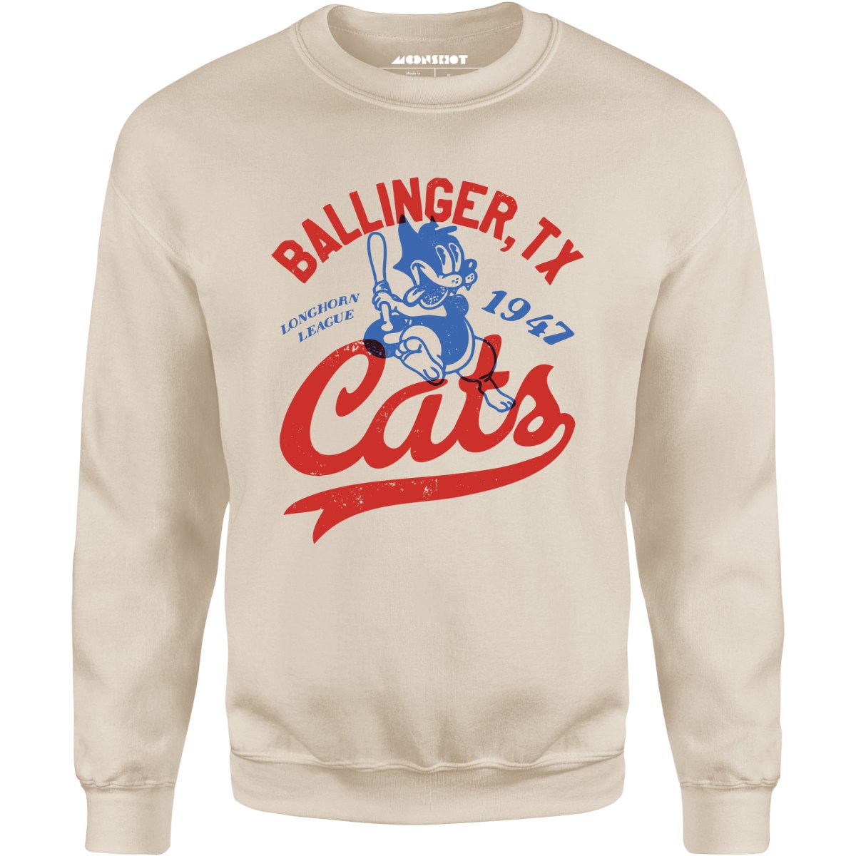 Ballinger Cats - Texas - Vintage Defunct Baseball Teams - Unisex Sweatshirt