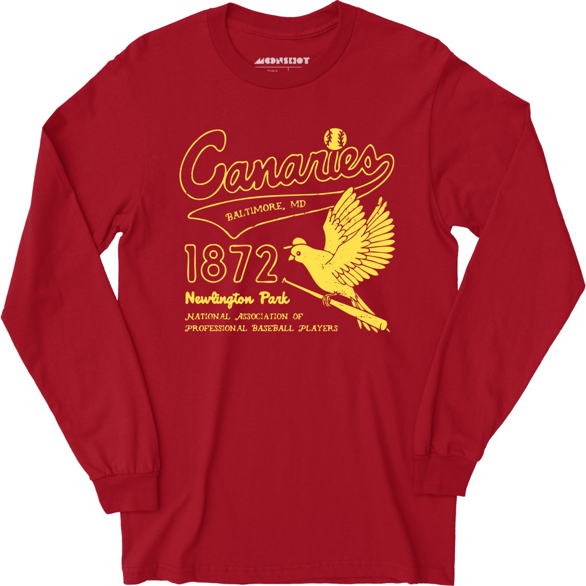 Baltimore Canaries - Maryland - Vintage Defunct Baseball Teams - Long Sleeve T-Shirt