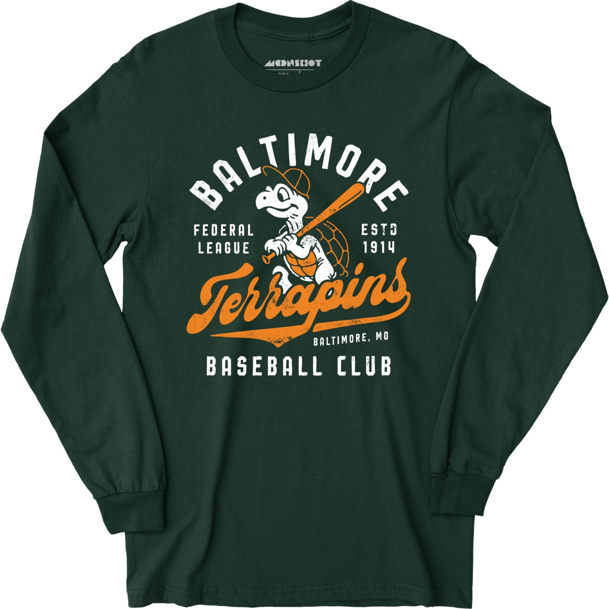 Baltimore Terrapins - Maryland - Vintage Defunct Baseball Teams - Long Sleeve T-Shirt
