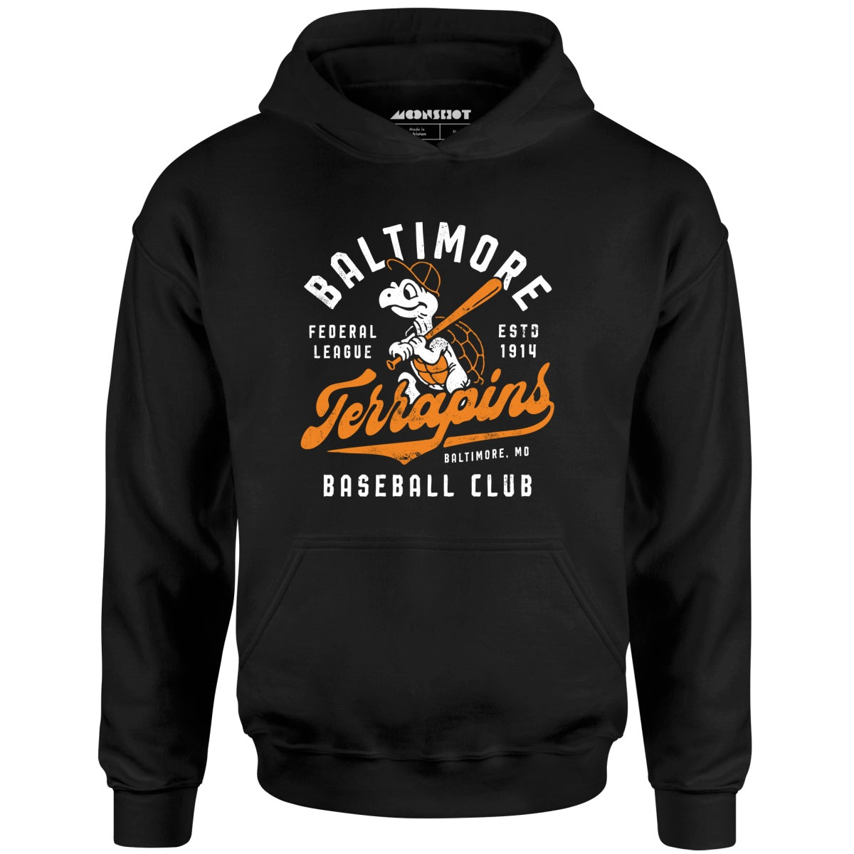 Baltimore Terrapins - Maryland - Vintage Defunct Baseball Teams - Unisex Hoodie