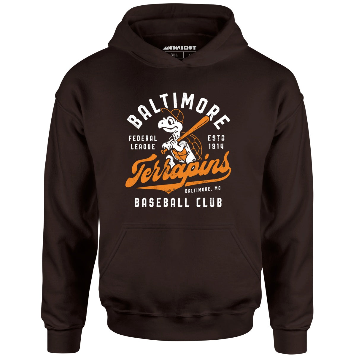 Baltimore Terrapins - Maryland - Vintage Defunct Baseball Teams - Unisex Hoodie