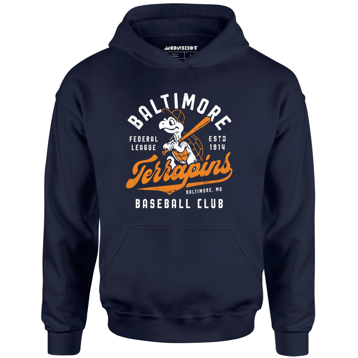 Baltimore Terrapins - Maryland - Vintage Defunct Baseball Teams - Unisex Hoodie