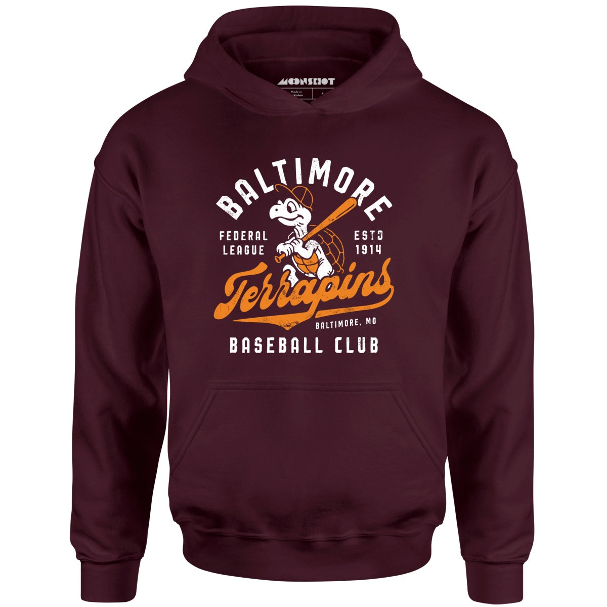 Baltimore Terrapins - Maryland - Vintage Defunct Baseball Teams - Unisex Hoodie