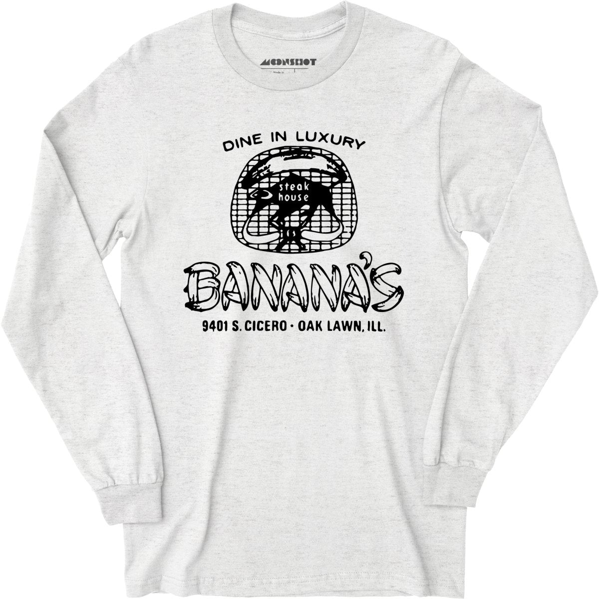 Banana's Steak House v2 - Oak Lawn, IL - Vintage Restaurant - Long Sleeve T-Shirt