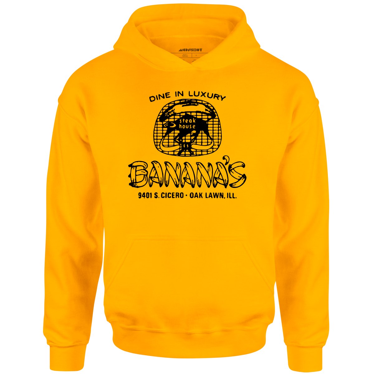 Banana's Steak House v2 - Oak Lawn, IL - Vintage Restaurant - Unisex Hoodie