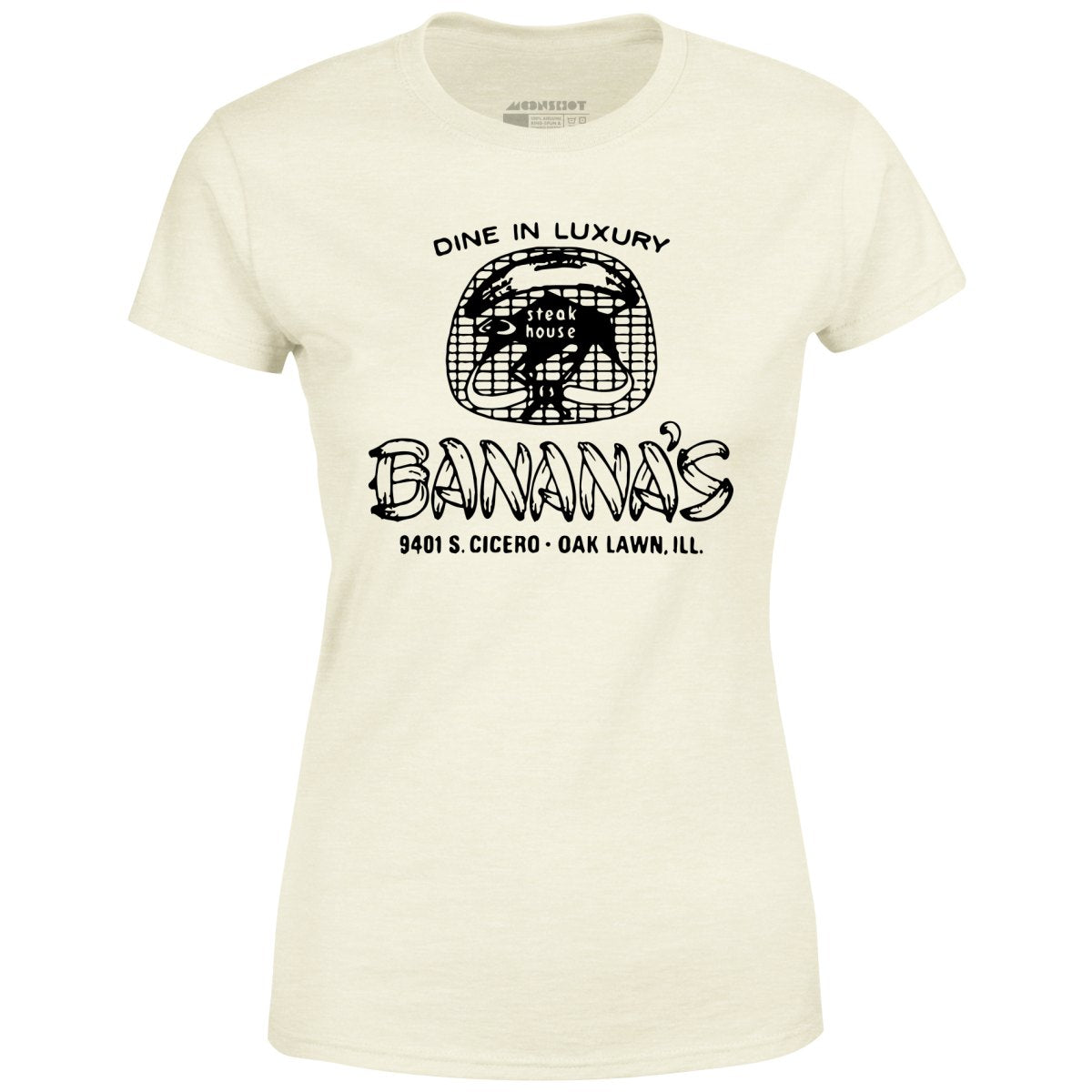 Banana's Steak House v2 - Oak Lawn, IL - Vintage Restaurant - Women's T-Shirt