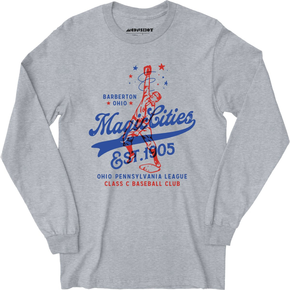 Barberton Magic Cities - Ohio - Vintage Defunct Baseball Teams - Long Sleeve T-Shirt