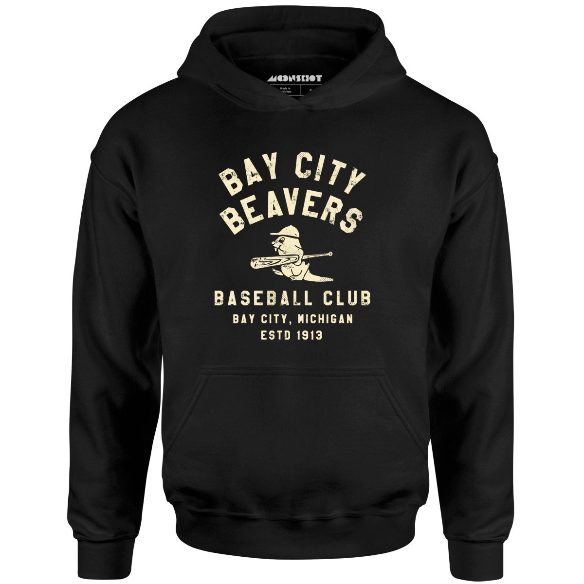 Bay City Beavers - Michigan - Vintage Defunct Baseball Teams - Unisex Hoodie