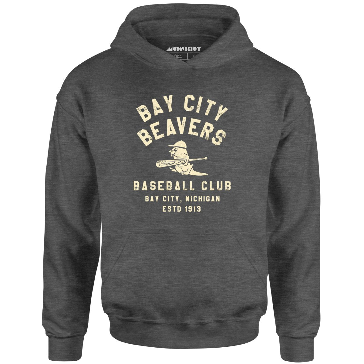 Bay City Beavers - Michigan - Vintage Defunct Baseball Teams - Unisex Hoodie