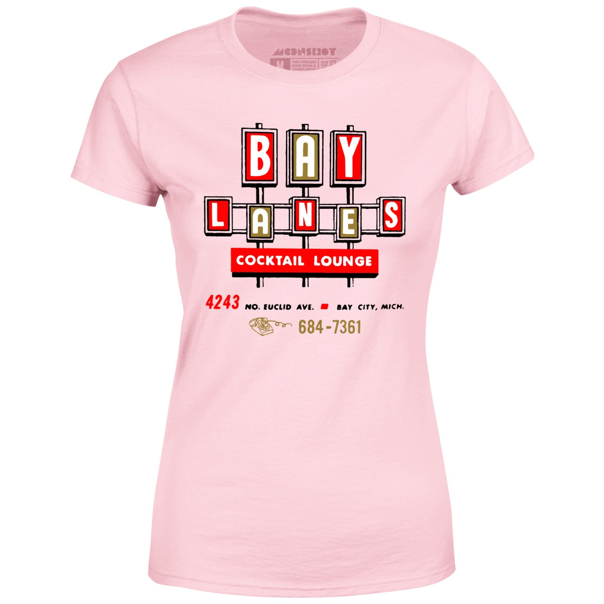 Bay Lanes - Bay City, MI - Vintage Bowling Alley - Women's T-Shirt
