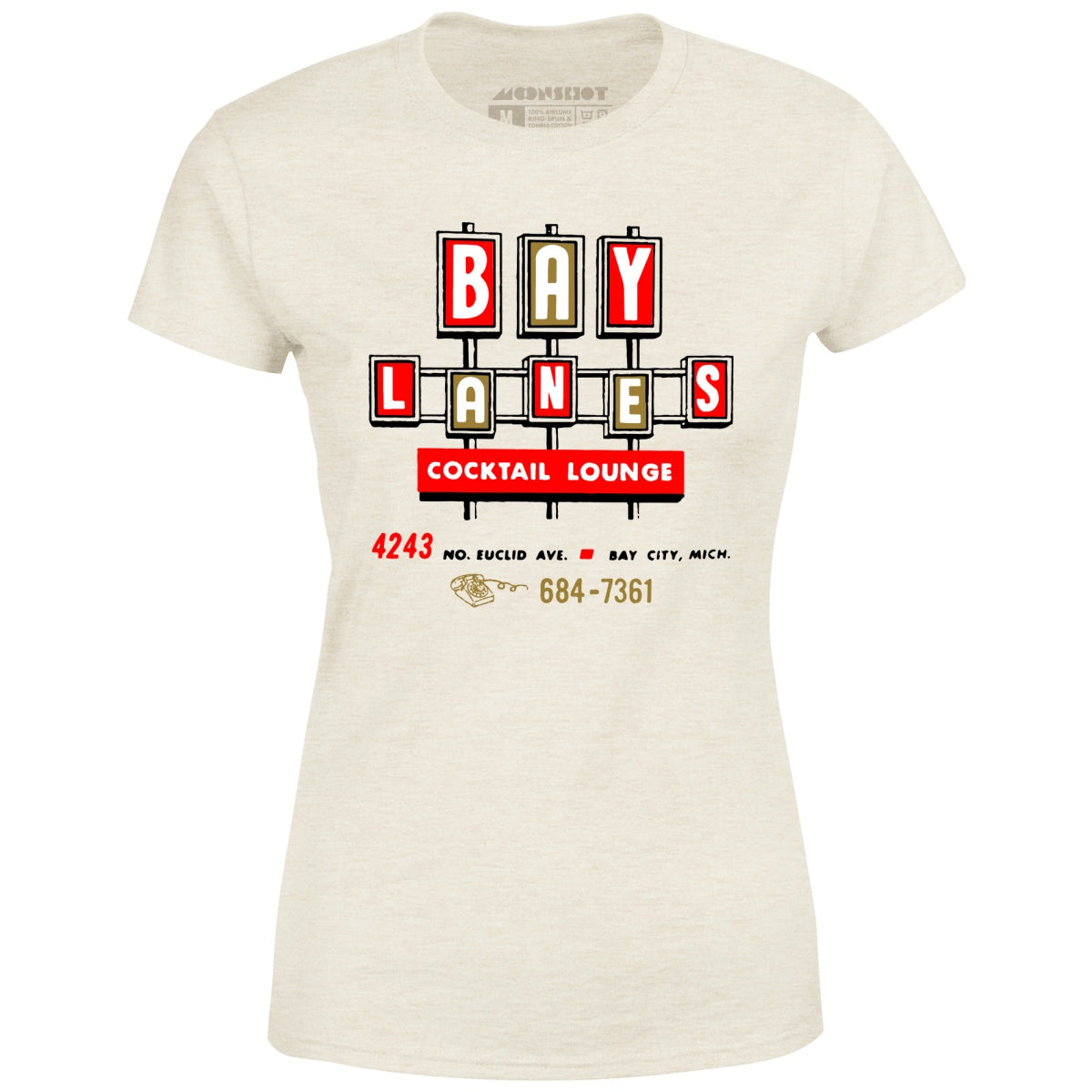 Bay Lanes - Bay City, MI - Vintage Bowling Alley - Women's T-Shirt