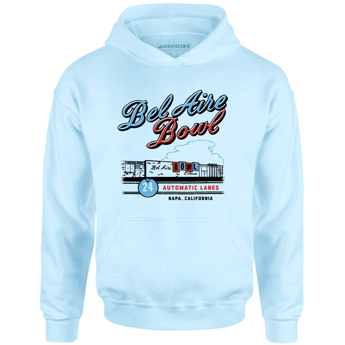 Bel Aire Bowl - Napa, CA - Vintage Bowling Alley - Unisex Hoodie