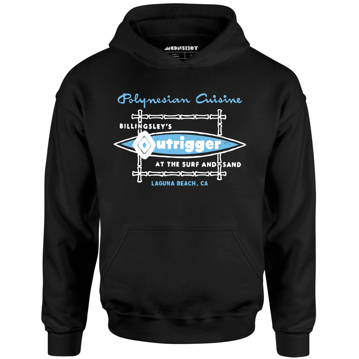 Billingsley's Outrigger - Laguna Beach, CA - Vintage Tiki Bar - Unisex Hoodie