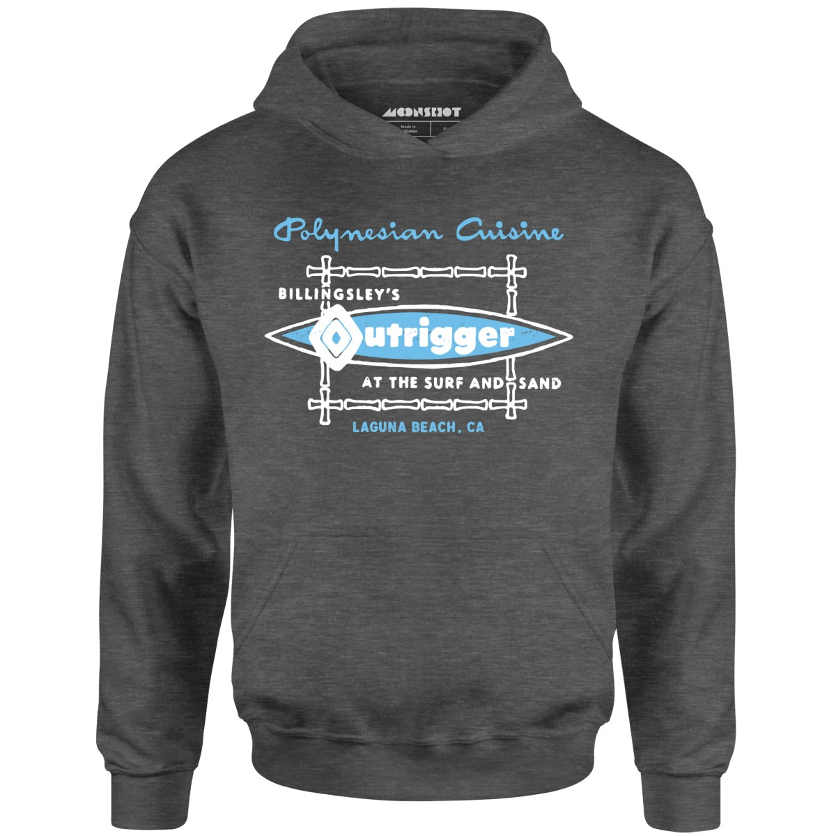 Billingsley's Outrigger - Laguna Beach, CA - Vintage Tiki Bar - Unisex Hoodie