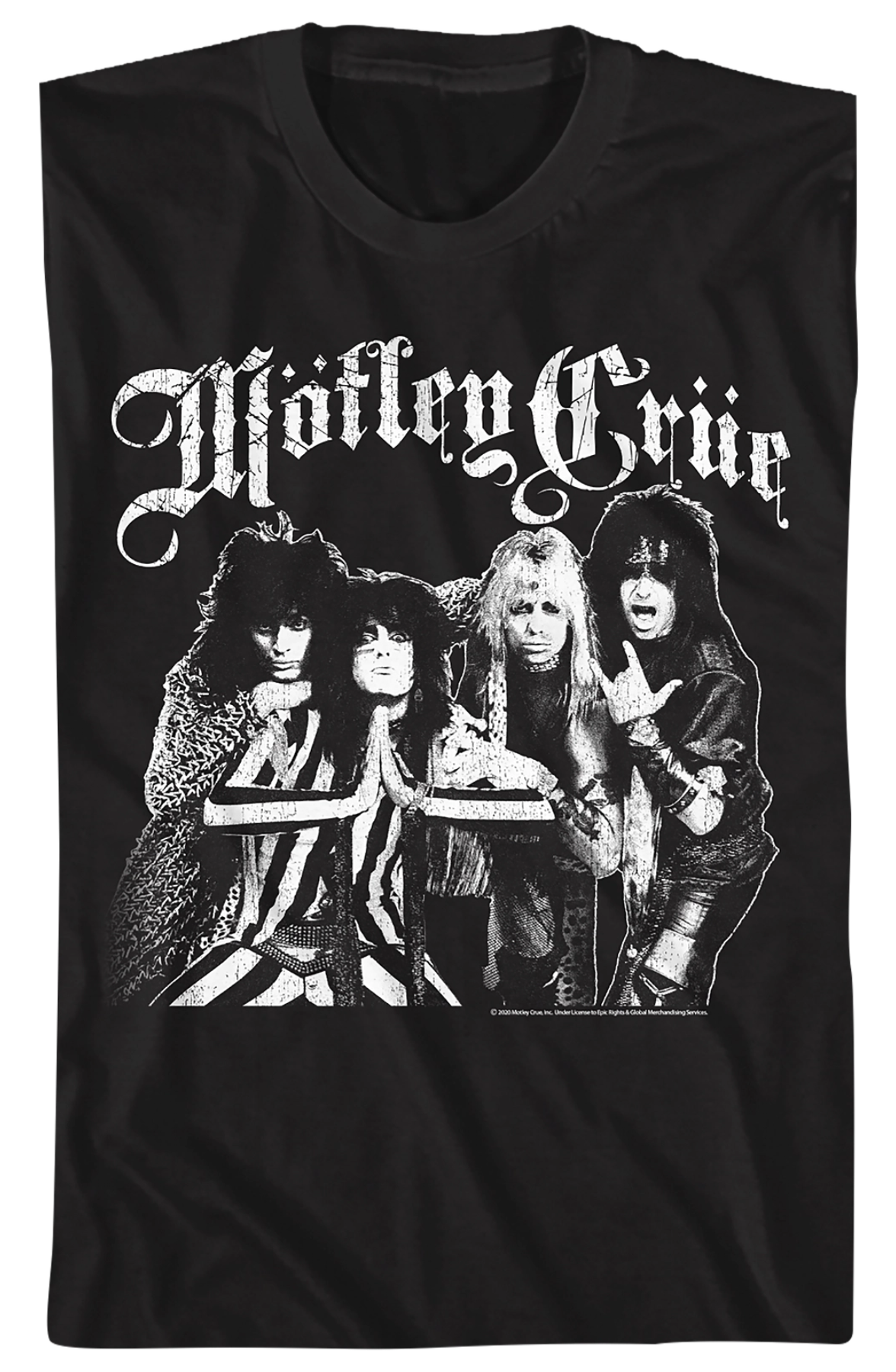 Black And White Band Photo Motley Crue T-Shirt