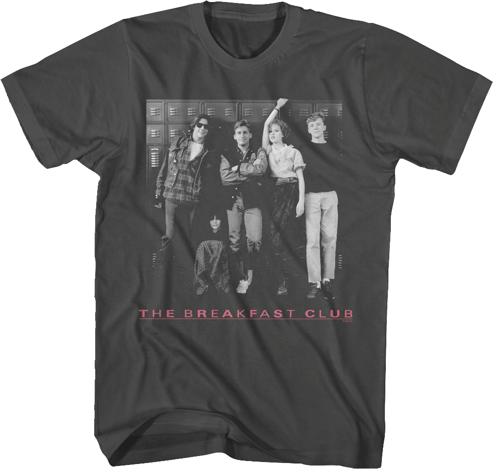 Black And White Locker Photo Breakfast Club T-Shirt