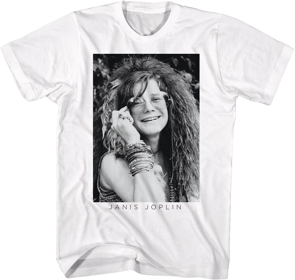 Black And White Photo Janis Joplin T-Shirt