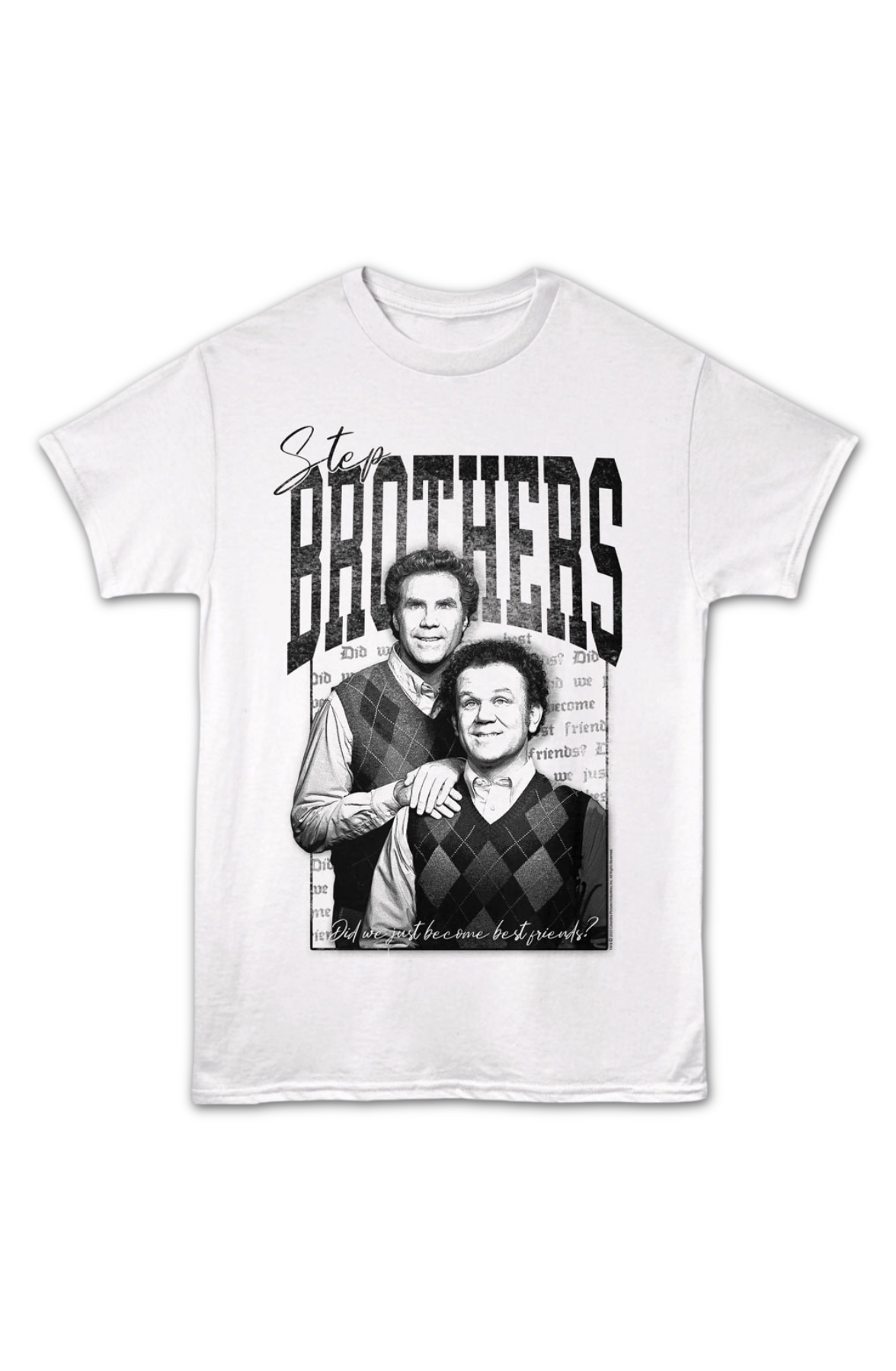 Black & White Best Friends Photo Step Brothers T-Shirt
