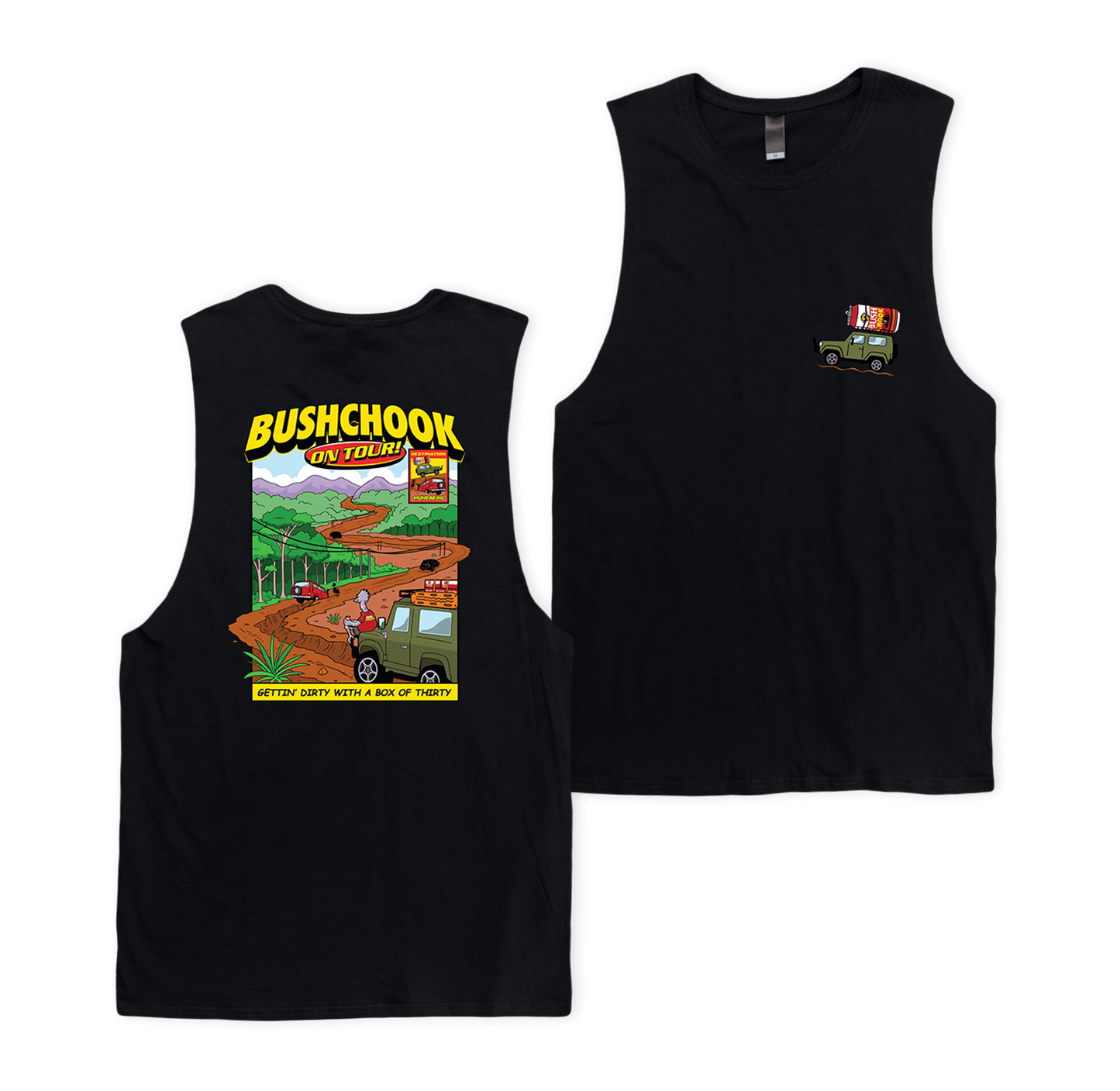 Chooks On Tour: Mundaring Muscle Tee Black