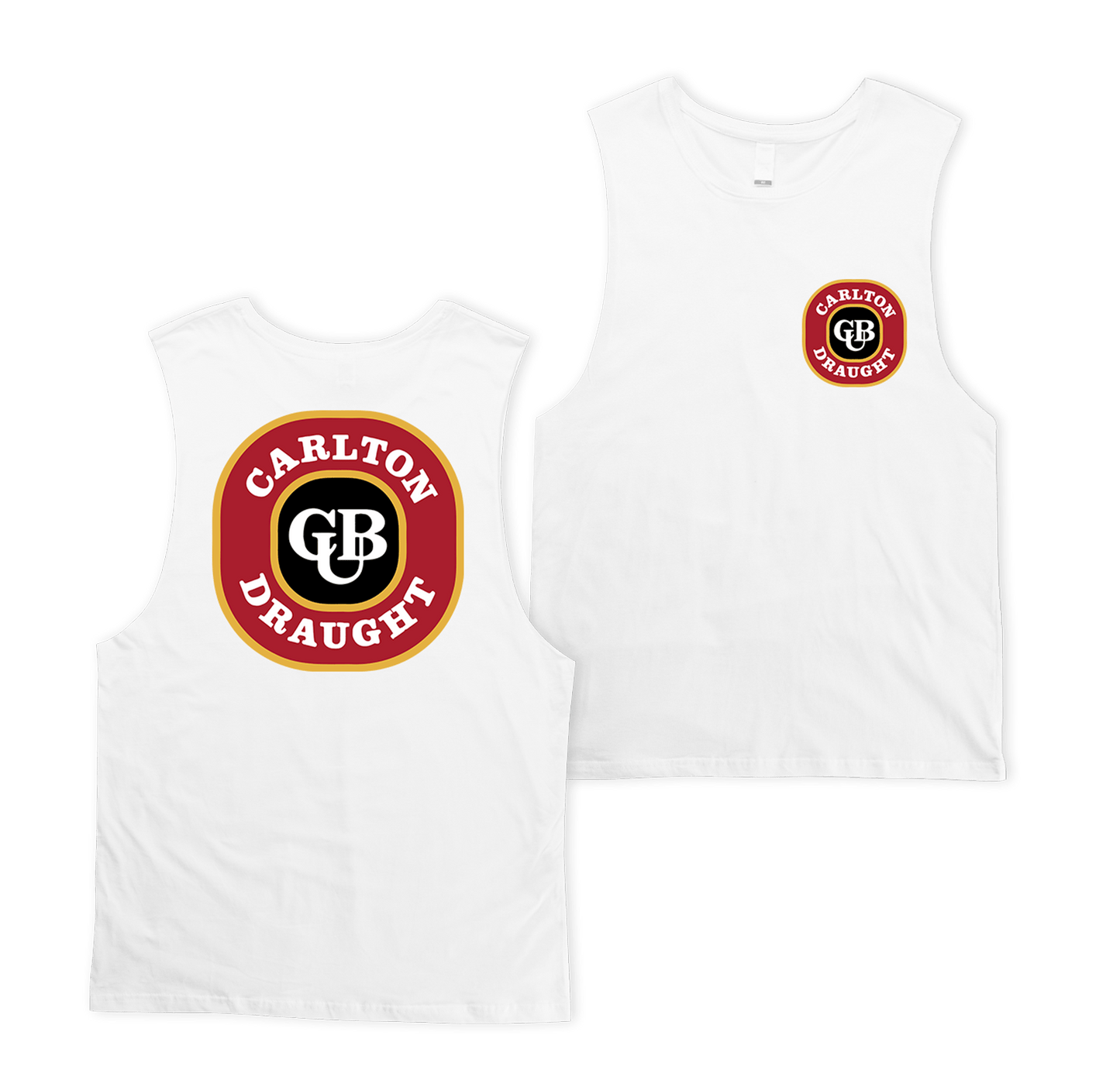 Carlton Draught Vintage Muscle Tee White