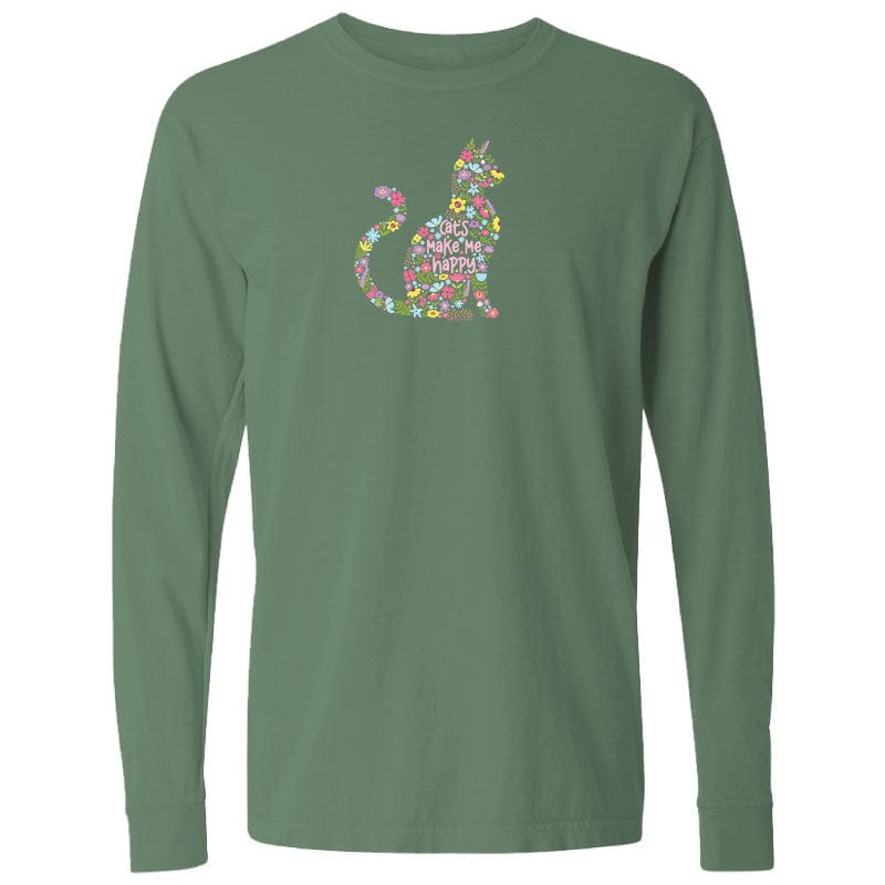 Cats Make Me Happy - Classic Long-Sleeve T-Shirt