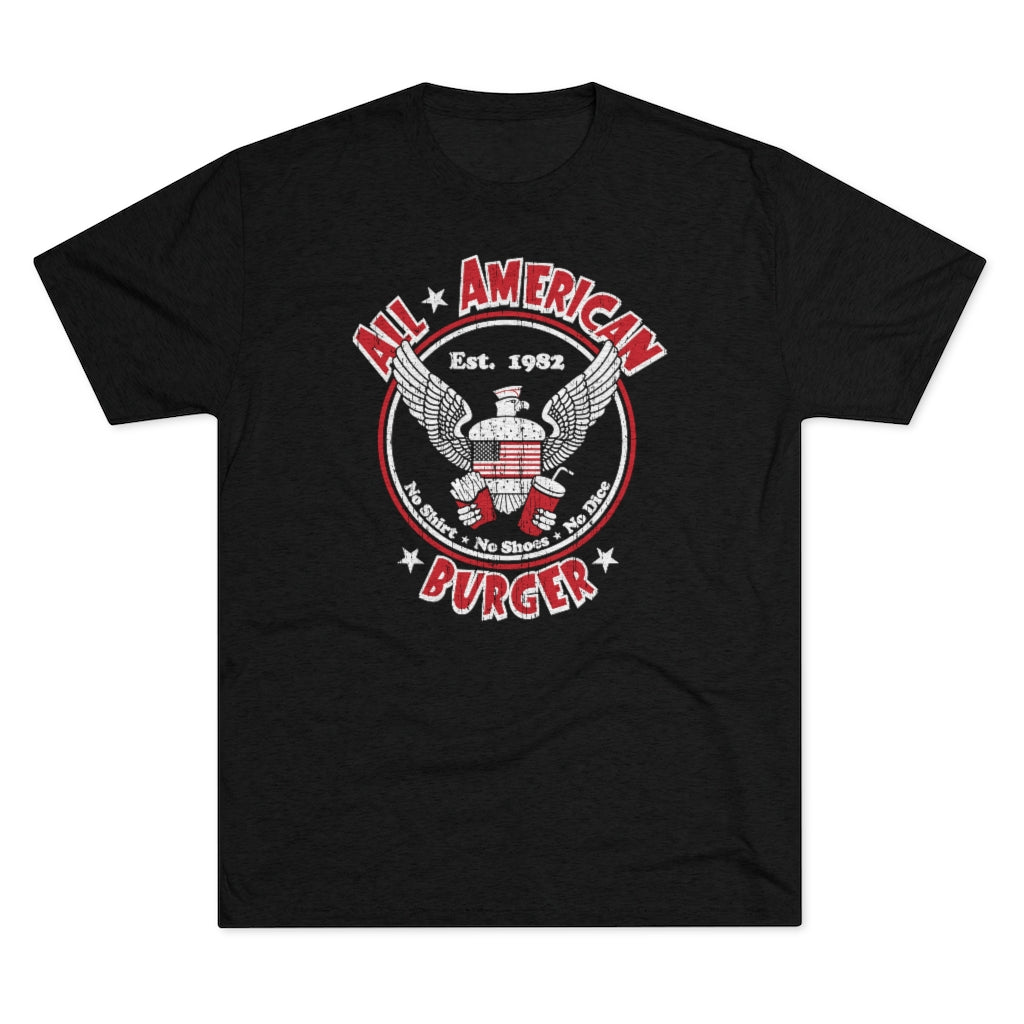 All American Burger Men's/Unisex Tri-Blend Ultra Soft Tee