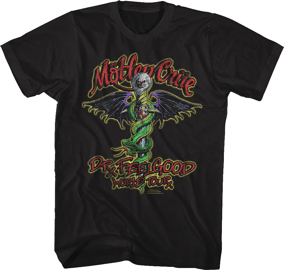 Dr. Feelgood World Tour Motley Crue T-Shirt Style001