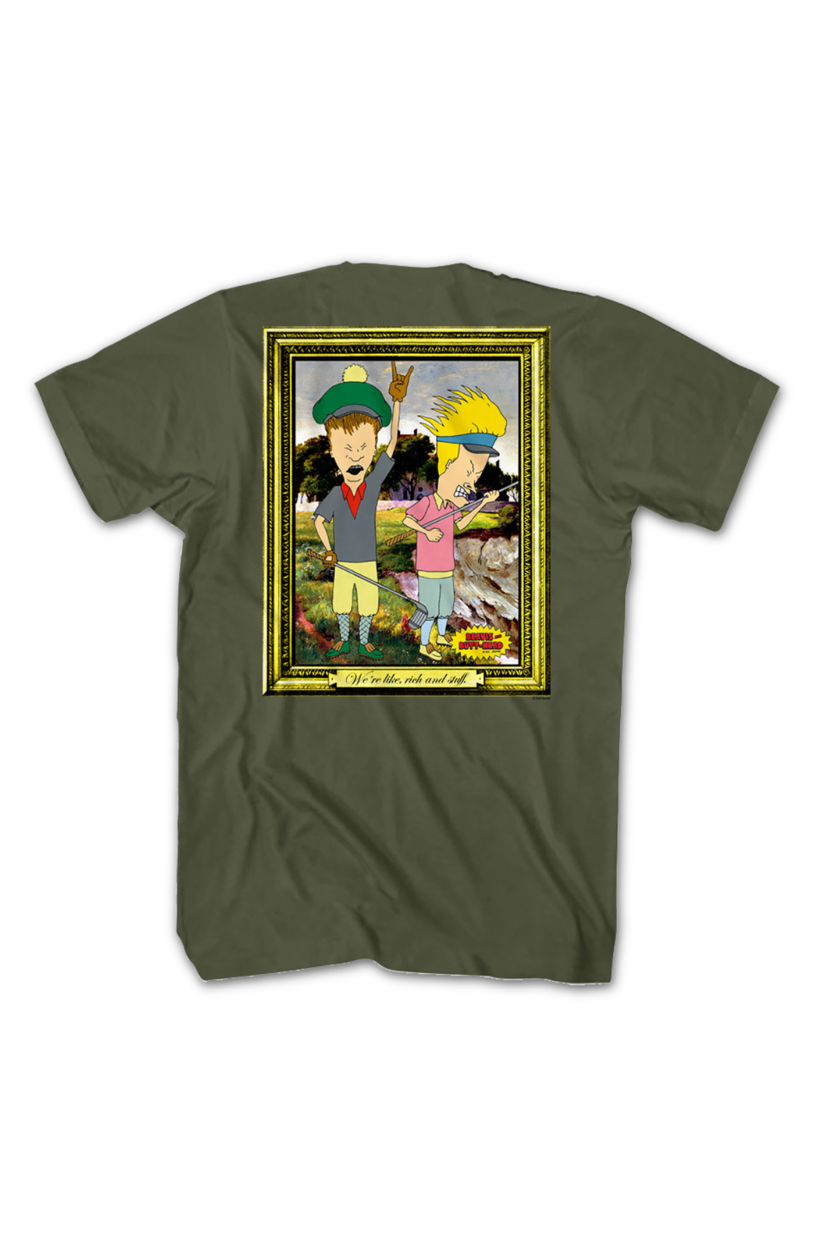 Front & Back Golf Photo Beavis And Butt-Head T-Shirt