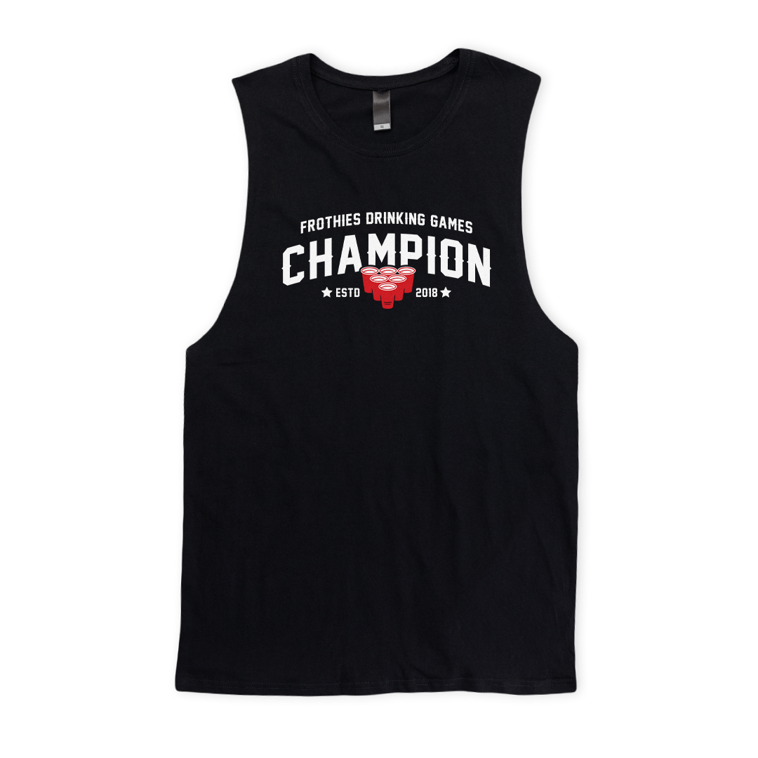 Frothies Champion Muscle Tee Black