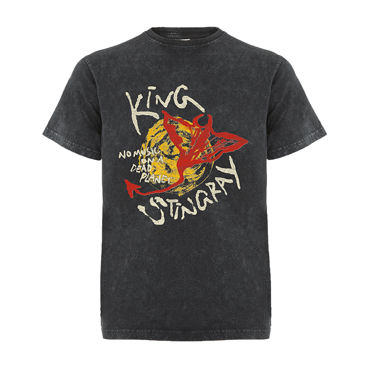 King Stingray / No Music On A Dead Planet Tee (Vintage Black)