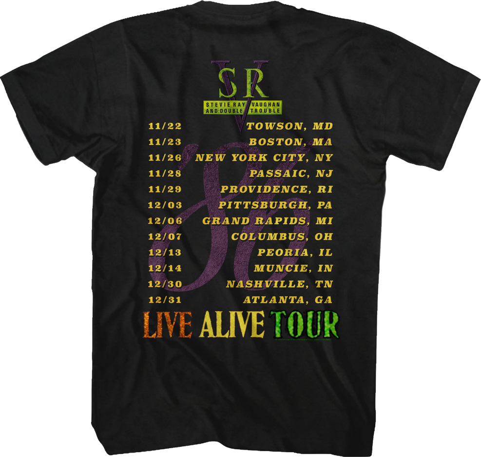 Live Alive Tour Stevie Ray Vaughan T-Shirt