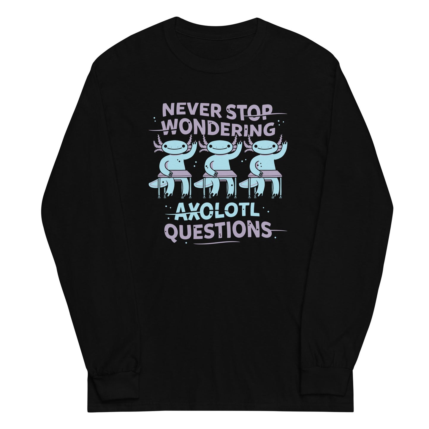 Axolotl Questions Unisex Long Sleeve Tee