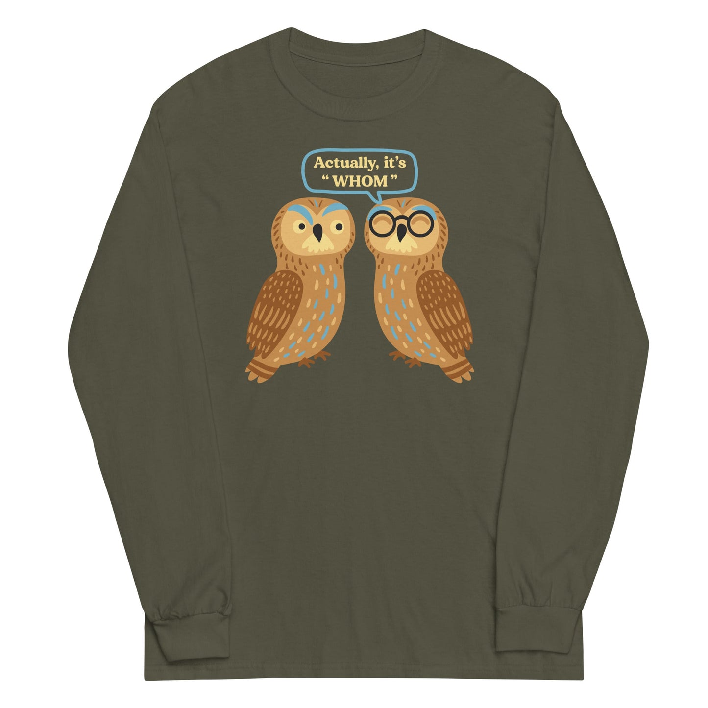 Actually, It's Whom Unisex Long Sleeve Tee