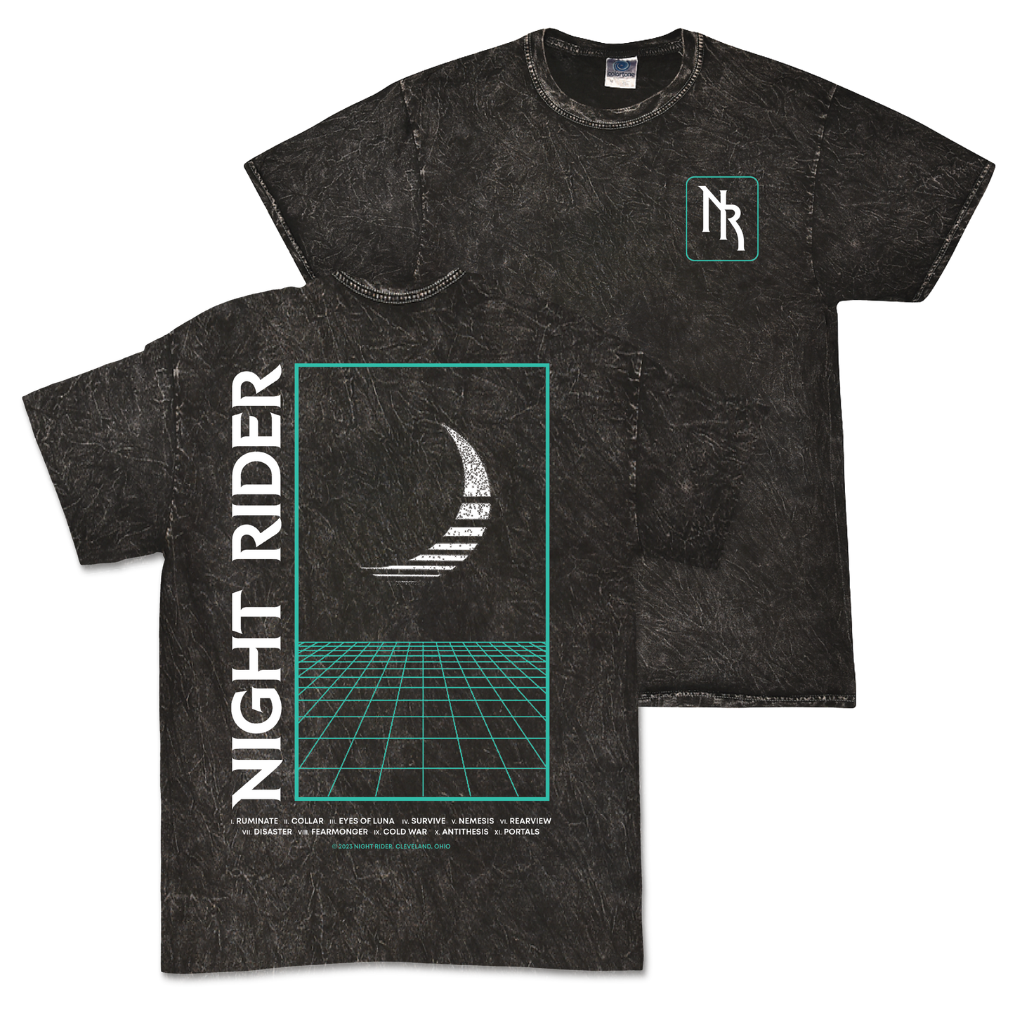 Night Rider - Logo Mineral Wash T-Shirt