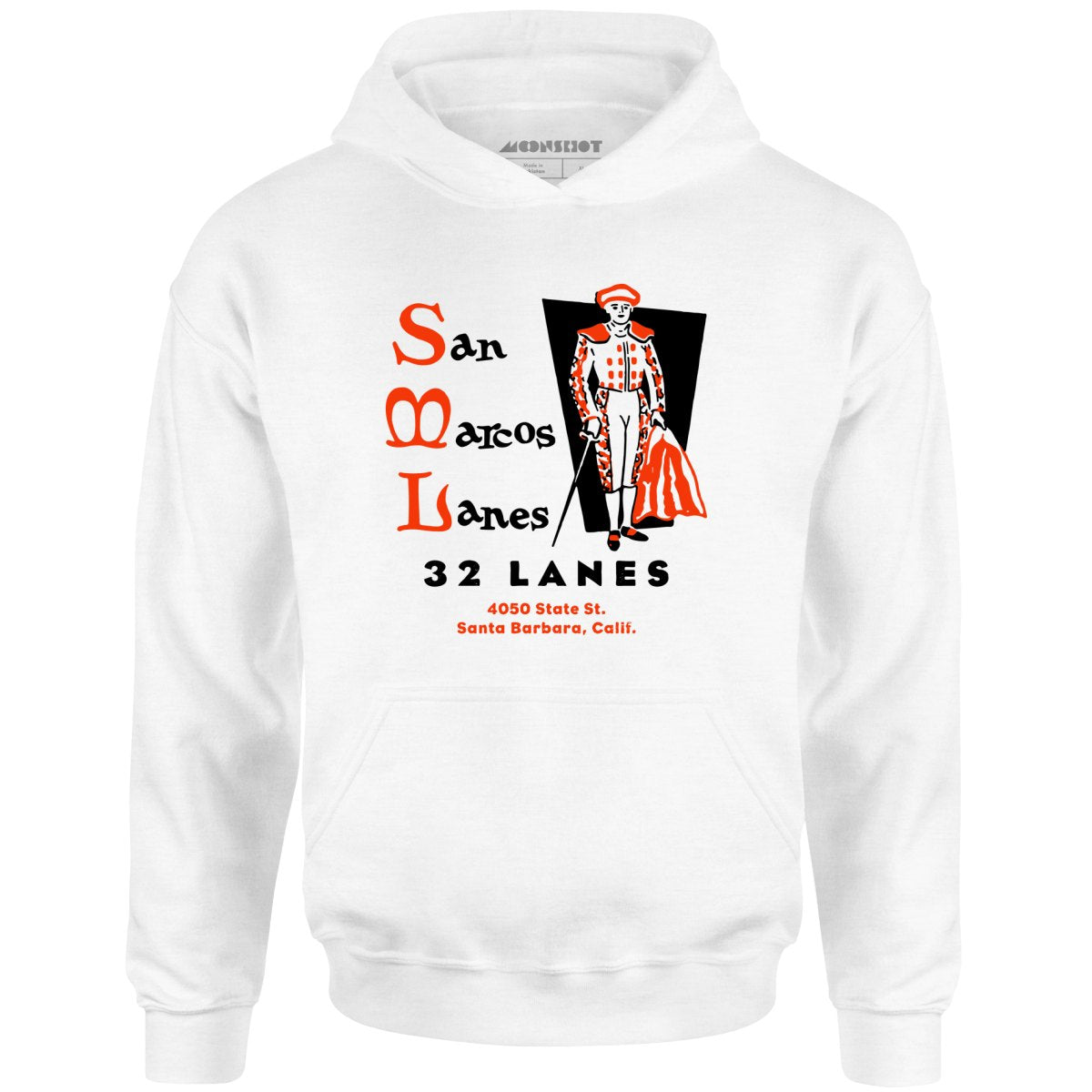 San Marcos Lanes - Santa Barbara, CA - Vintage Bowling Alley - Unisex Hoodie