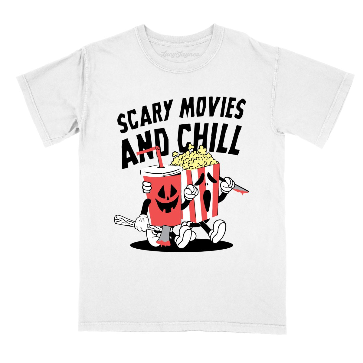 Scary Movies and Chill Comfort Colors Tee