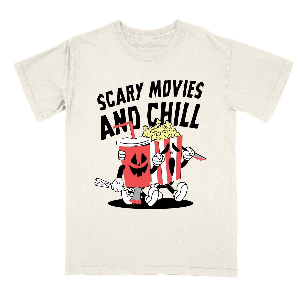 Scary Movies and Chill Comfort Colors Tee